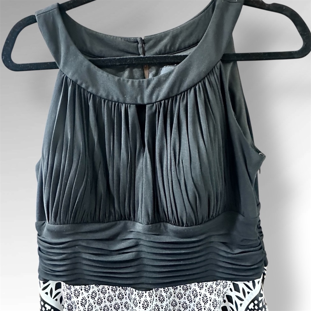 Black and White High Low Halter Sundress Sz 14 - Picture 9 of 11